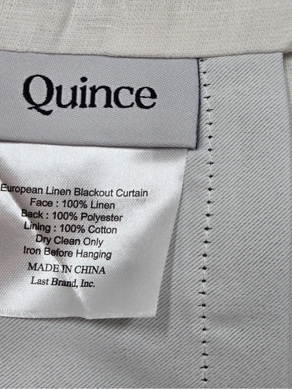 Quince includes 48x84